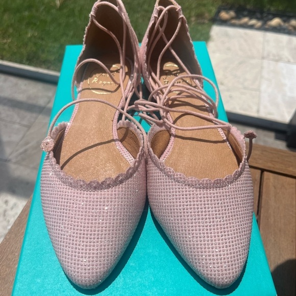 Jack Rogers “Camille Sparkle” Flats – Blush/Rose Gold – Size 6M - Picture 8 of 9